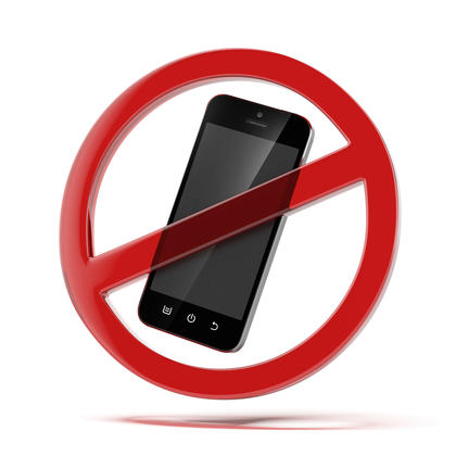 Forbudsskilt mobiltelefon